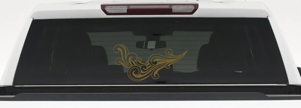 60s Style Swirl Wave Car or Truck Window Decal Sticker