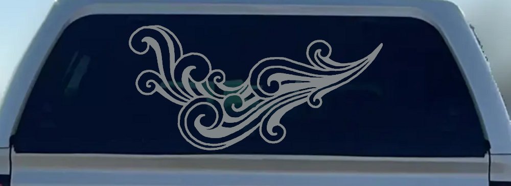 60s Style Swirl Wave Car or Truck Window Decal Sticker