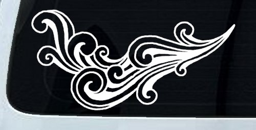 60s Style Swirl Wave Car or Truck Window Decal Sticker