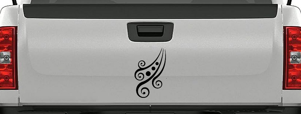 Thick Swirl With Dots Car or Truck Window Decal Sticker