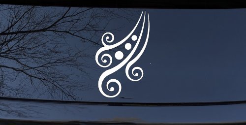 Thick Swirl With Dots Car or Truck Window Decal Sticker