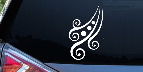 Thick Swirl With Dots Car or Truck Window Decal Sticker