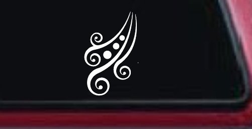 Thick Swirl With Dots Car or Truck Window Decal Sticker