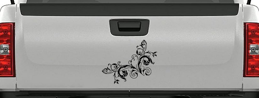 Floral Vine Corner Swirl Swirls Car or Truck Window Decal Sticker