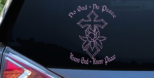 No God No Peace Know God Know Peace Christian Car or Truck Window Decal Sticker