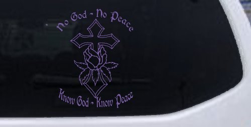 No God No Peace Know God Know Peace Christian Car or Truck Window Decal Sticker