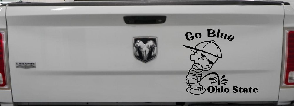 Go Blue Pee On Ohio State Car or Truck Window Decal Sticker