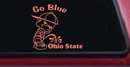 Go Blue Pee On Ohio State Car or Truck Window Decal Sticker