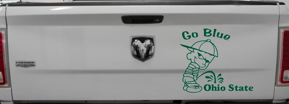 Go Blue Pee On Ohio State Car or Truck Window Decal Sticker