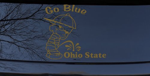 Go Blue Pee On Ohio State Car or Truck Window Decal Sticker