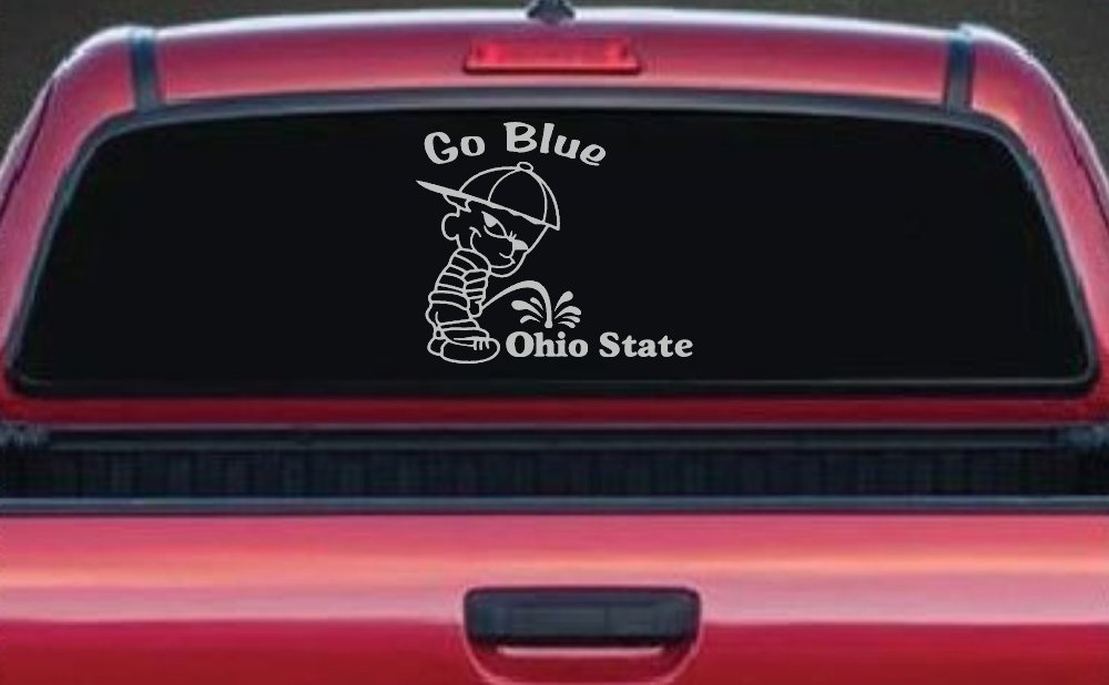Go Blue Pee On Ohio State Car or Truck Window Decal Sticker