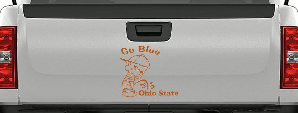 Go Blue Pee On Ohio State Car or Truck Window Decal Sticker