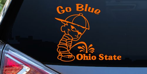 Go Blue Pee On Ohio State Car or Truck Window Decal Sticker