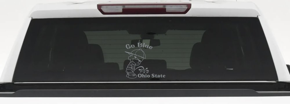 Go Blue Pee On Ohio State Car or Truck Window Decal Sticker
