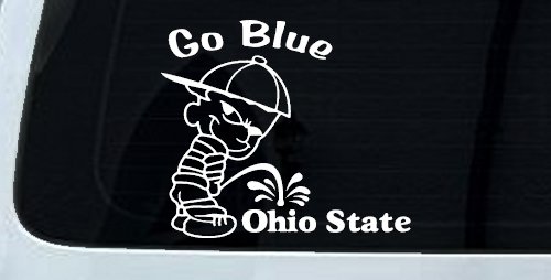 Go Blue Pee On Ohio State Car or Truck Window Decal Sticker