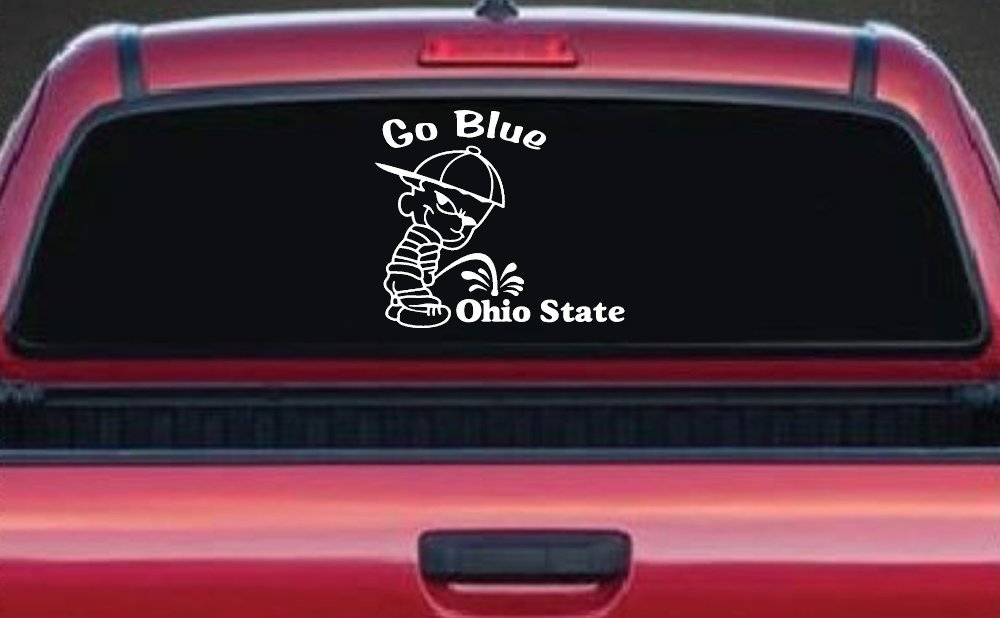 Go Blue Pee On Ohio State Car or Truck Window Decal Sticker