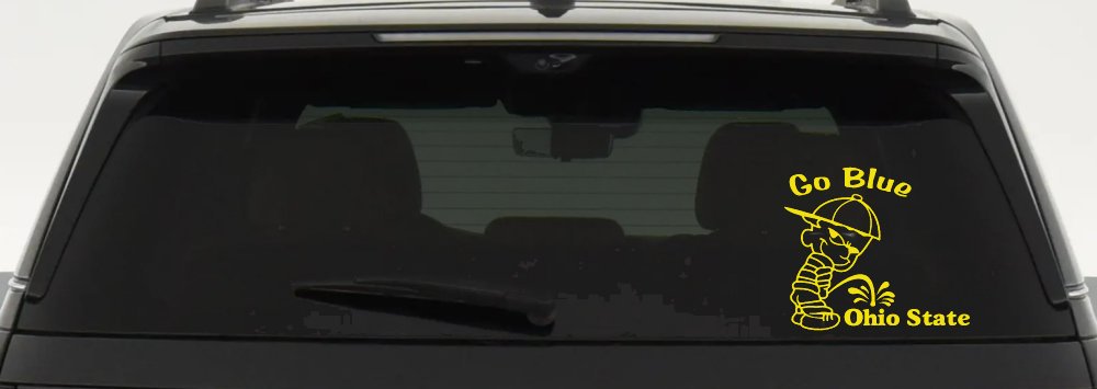 Go Blue Pee On Ohio State Car or Truck Window Decal Sticker