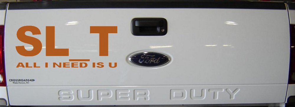 SL_T All I Need Is U Funny Slut Car or Truck Window Decal Sticker