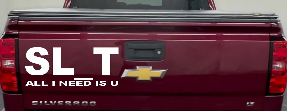 SL_T All I Need Is U Funny Slut Car or Truck Window Decal Sticker (White)