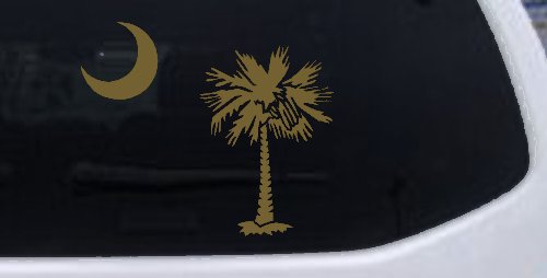 Palmetto Moon and Palm Tree Car or Truck Window Decal Sticker