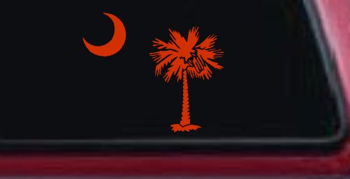 Palmetto Moon and Palm Tree Car or Truck Window Decal Sticker