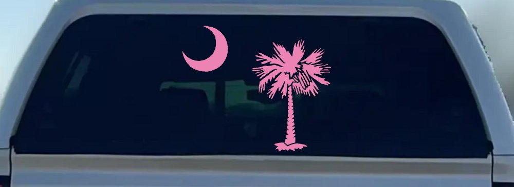 Palmetto Moon and Palm Tree Car or Truck Window Decal Sticker