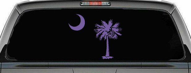 Palmetto Moon and Palm Tree Car or Truck Window Decal Sticker
