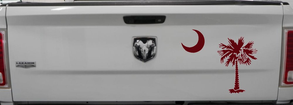Palmetto Moon and Palm Tree Car or Truck Window Decal Sticker