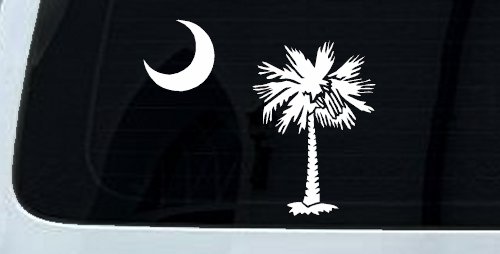 Palmetto Moon and Palm Tree Car or Truck Window Decal Sticker