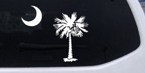 Palmetto Moon and Palm Tree Car or Truck Window Decal Sticker