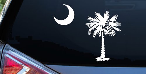 Palmetto Moon and Palm Tree Car or Truck Window Decal Sticker