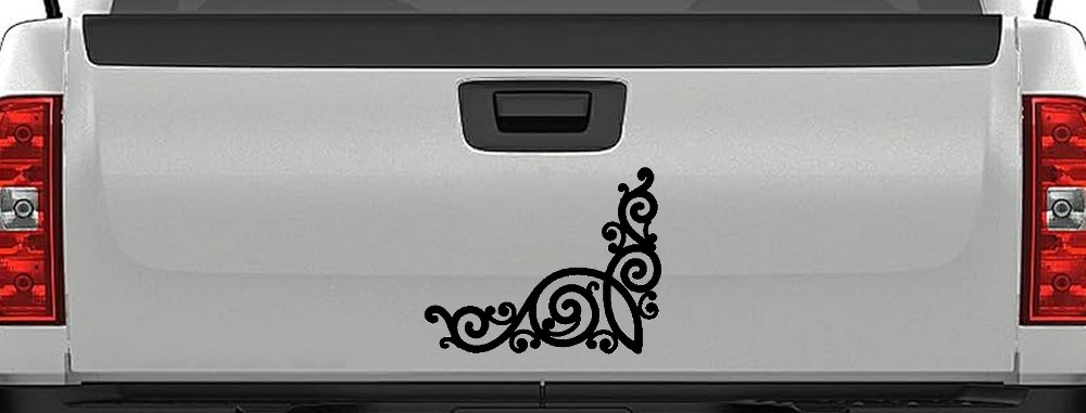 Inside Corner Swirl Car or Truck Window Decal Sticker