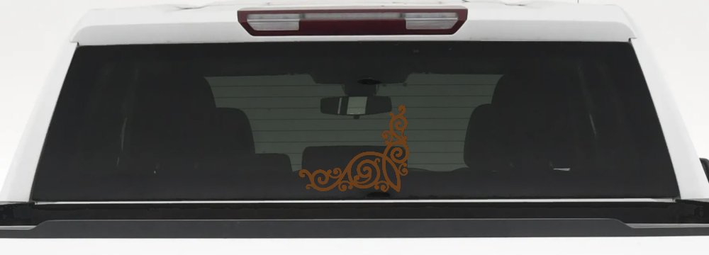 Inside Corner Swirl Car or Truck Window Decal Sticker