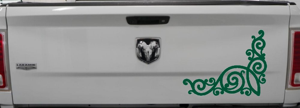 Inside Corner Swirl Car or Truck Window Decal Sticker