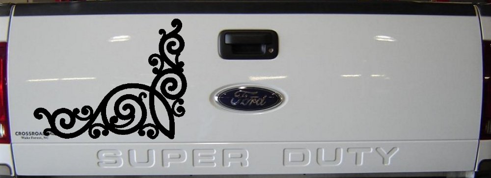 Inside Corner Swirl Car or Truck Window Decal Sticker