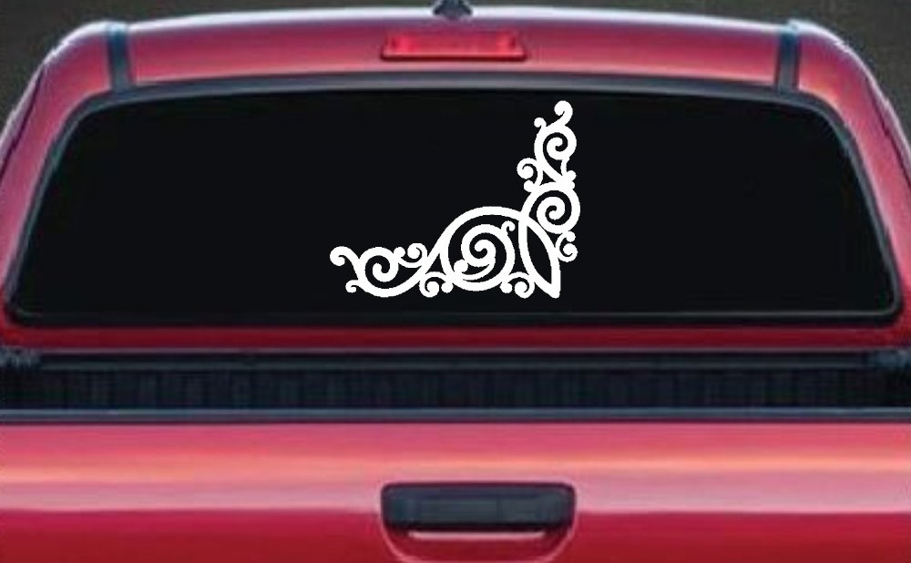 Inside Corner Swirl Car or Truck Window Decal Sticker
