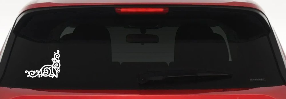Inside Corner Swirl Car or Truck Window Decal Sticker