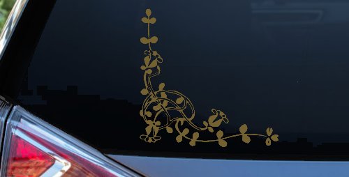 Floral Vine Inside Corner Swirl Car or Truck Window Decal Sticker