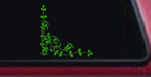 Floral Vine Inside Corner Swirl Car or Truck Window Decal Sticker