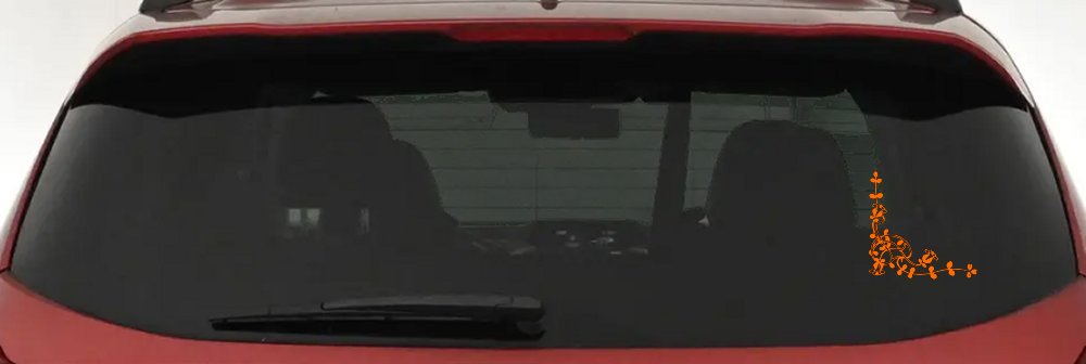 Floral Vine Inside Corner Swirl Car or Truck Window Decal Sticker