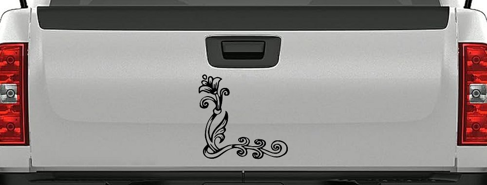 Flower Vine Corner Swirl Car or Truck Window Decal Sticker