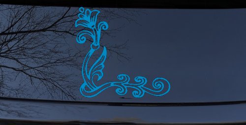 Flower Vine Corner Swirl Car or Truck Window Decal Sticker