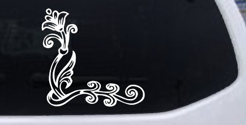 Flower Vine Corner Swirl Car or Truck Window Decal Sticker