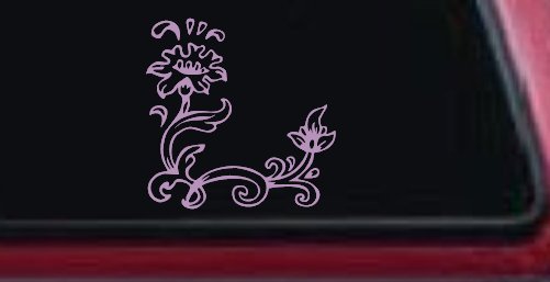 Flower Vine Corner Swirl Car or Truck Window Decal Sticker
