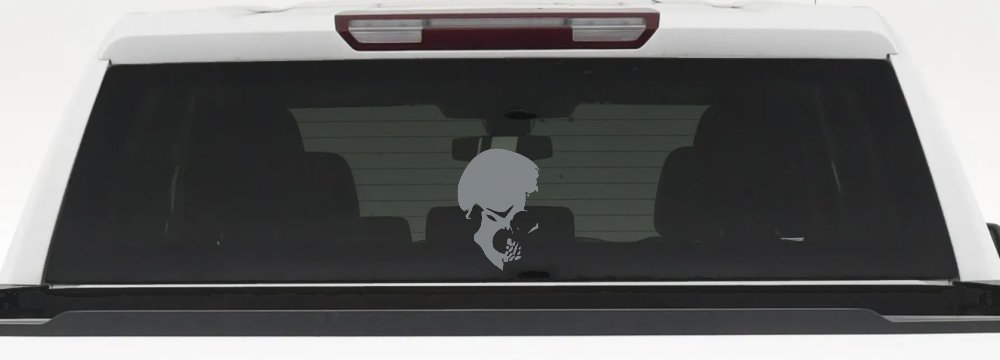 Skull Side View Car or Truck Window Decal Sticker