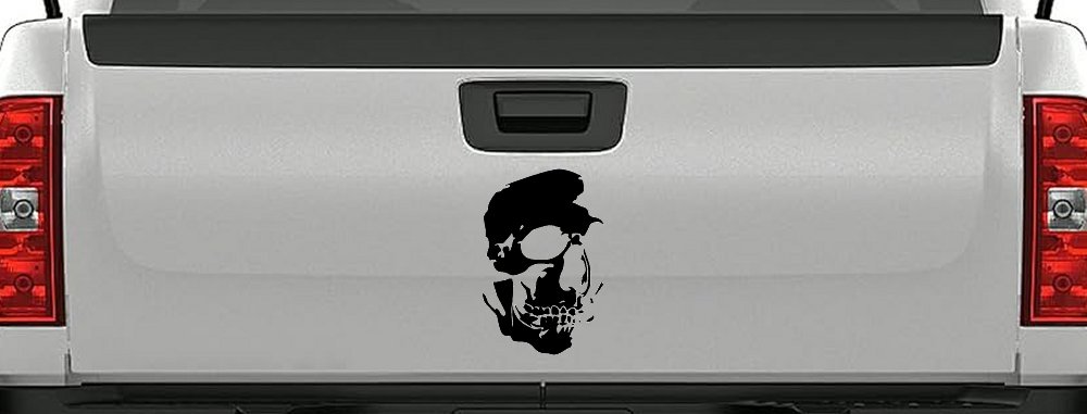 Skull Shadowed Side Car or Truck Window Decal Sticker