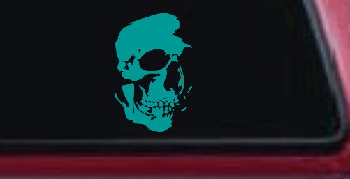 Skull Shadowed Side Car or Truck Window Decal Sticker