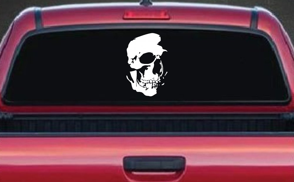 Skull Shadowed Side Car or Truck Window Decal Sticker