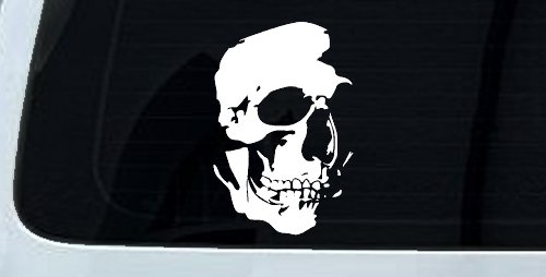 Skull Shadowed Side Car or Truck Window Decal Sticker