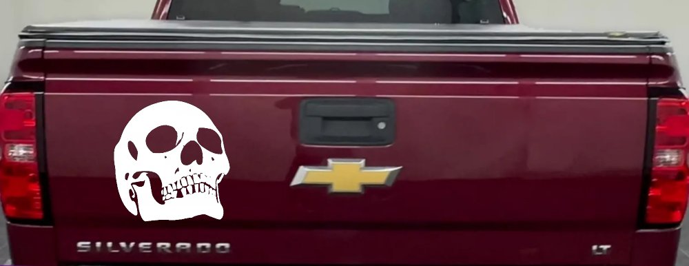 Skull Front View Skulls Car or Truck Window Decal Sticker